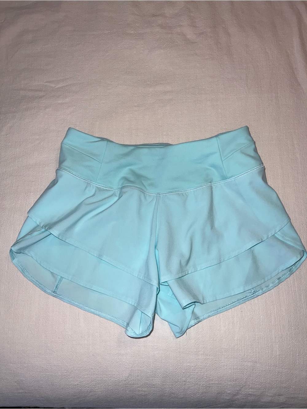 CALIA by Carrie Underwood Light Blue Layered Athletic Shorts